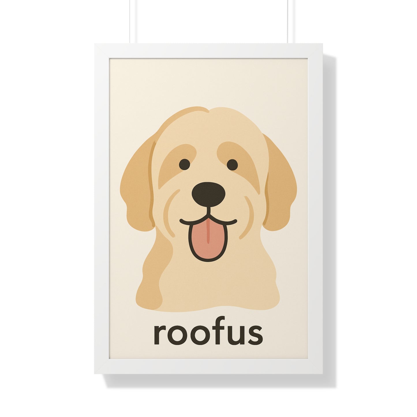 Pet-Humor Prints Minimalist Portrait Framed Artwork