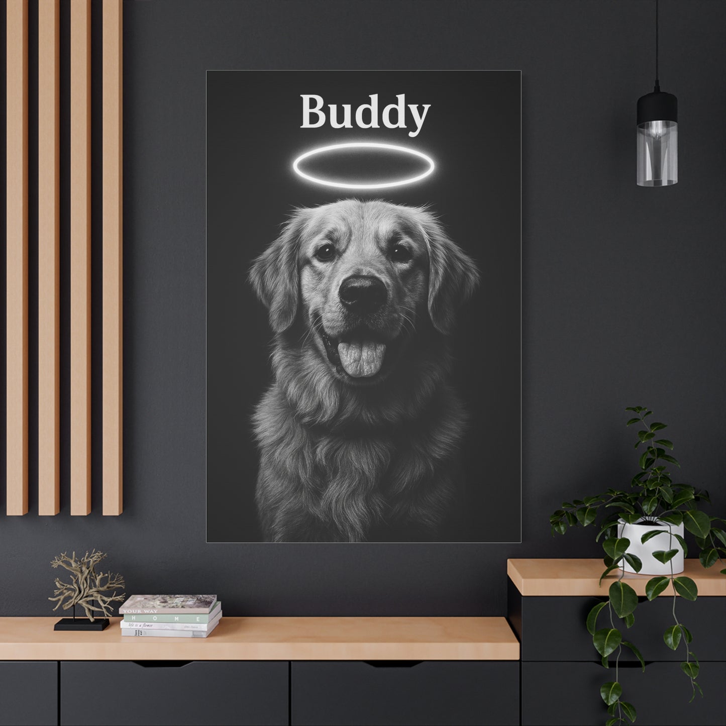 Pet-Humor Prints B+W Portrait Canvas