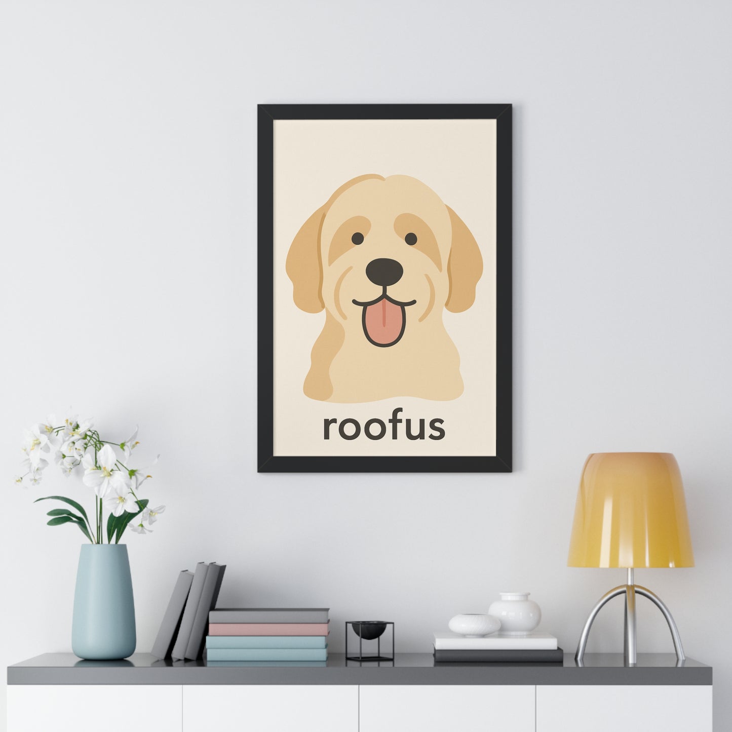 Pet-Humor Prints Minimalist Portrait Framed Artwork