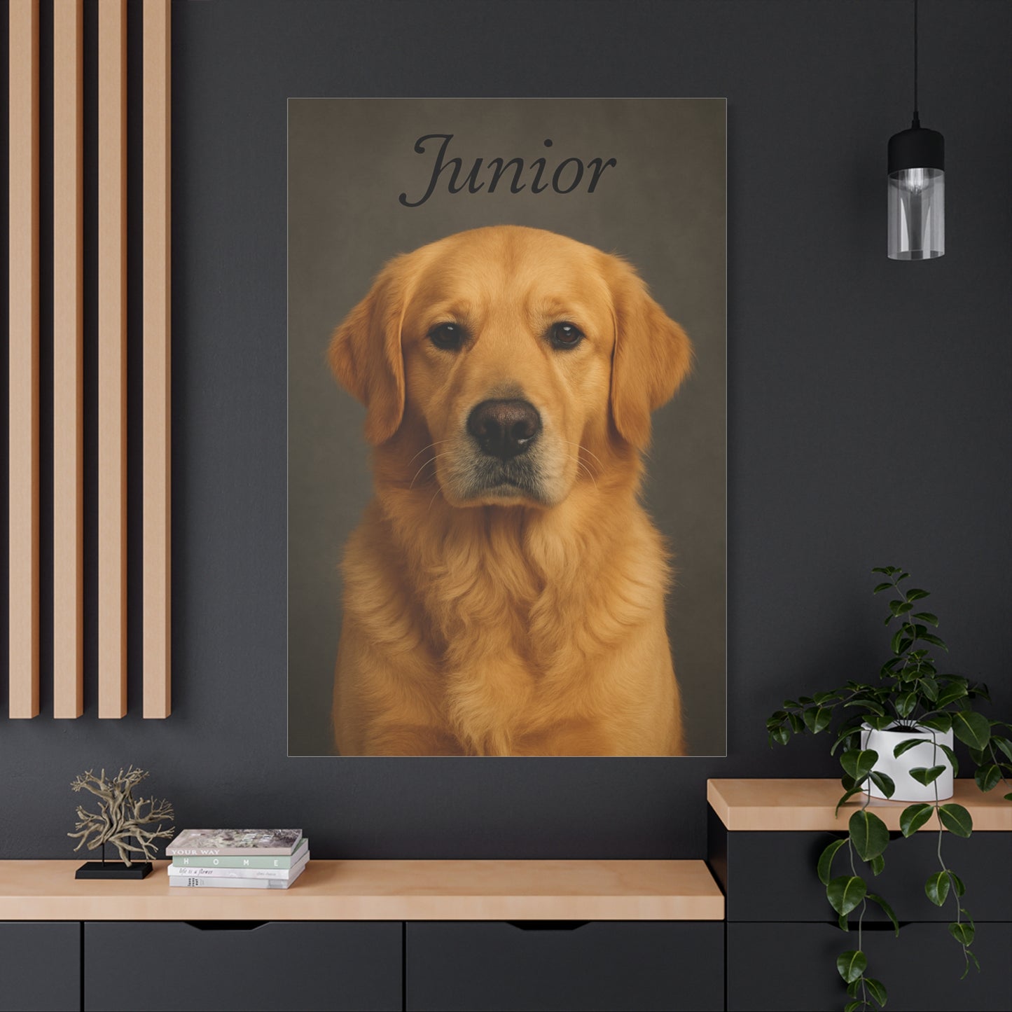 Pet-Humor Prints Portrait With Text (Canvas)