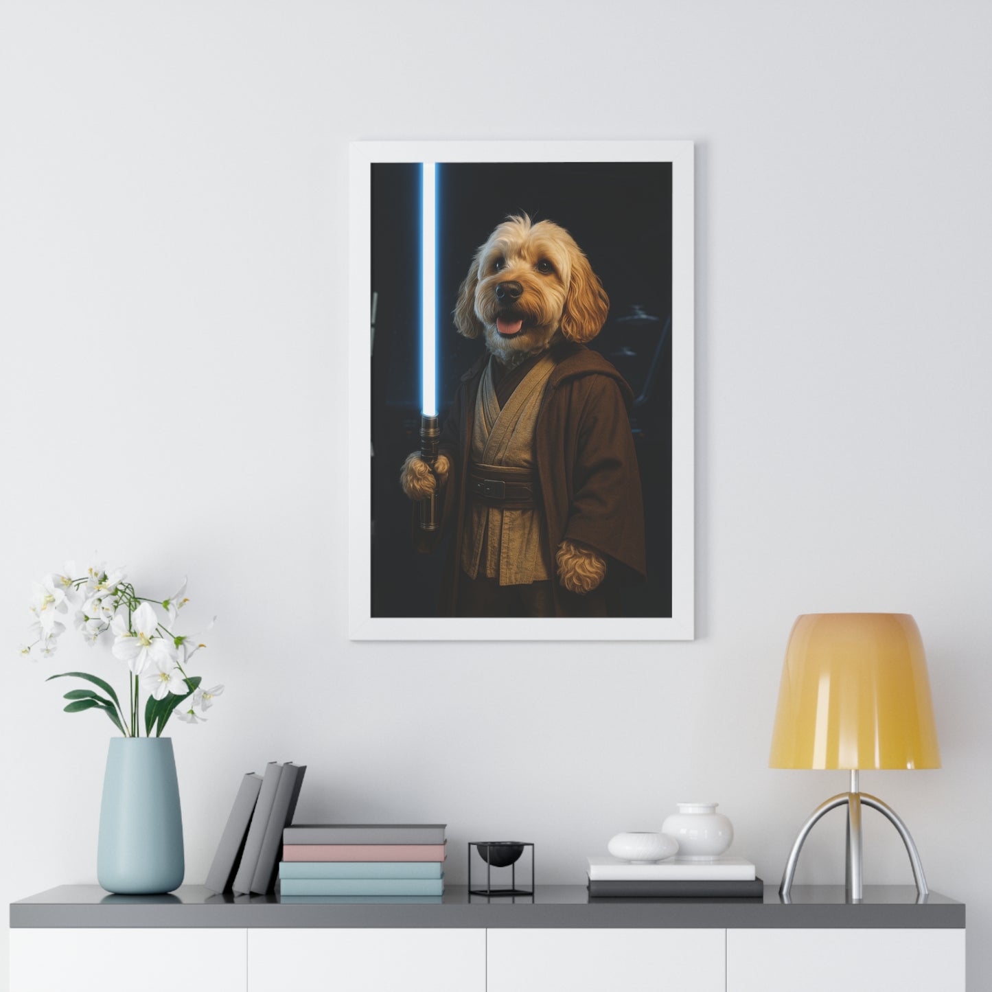 Pet-Humor Prints Obi-Woof Framed Artwork