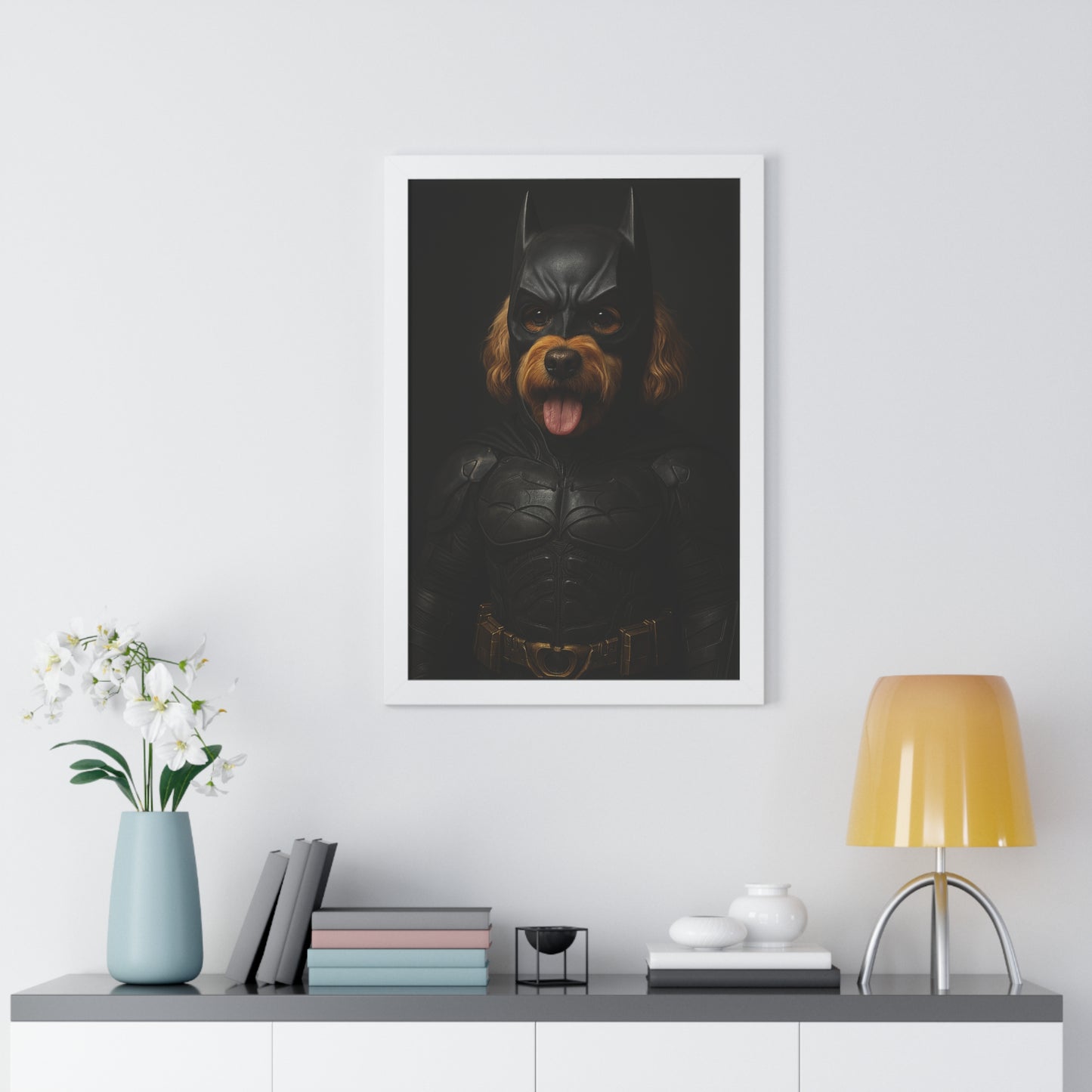 Pet-Humor Prints The Bark Knight Framed Artwork