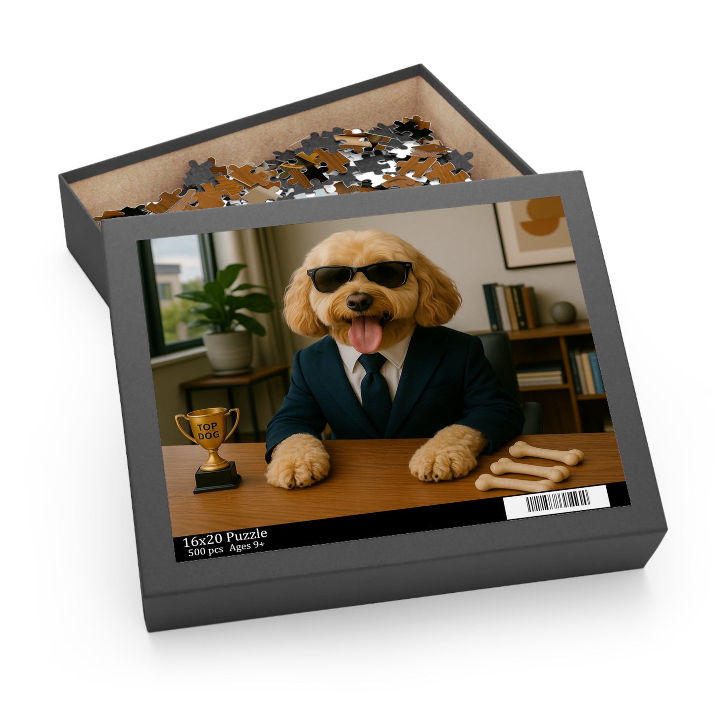 Pet-Humor Prints Top Dog CEO Puzzle (120, 252, 500-Piece)