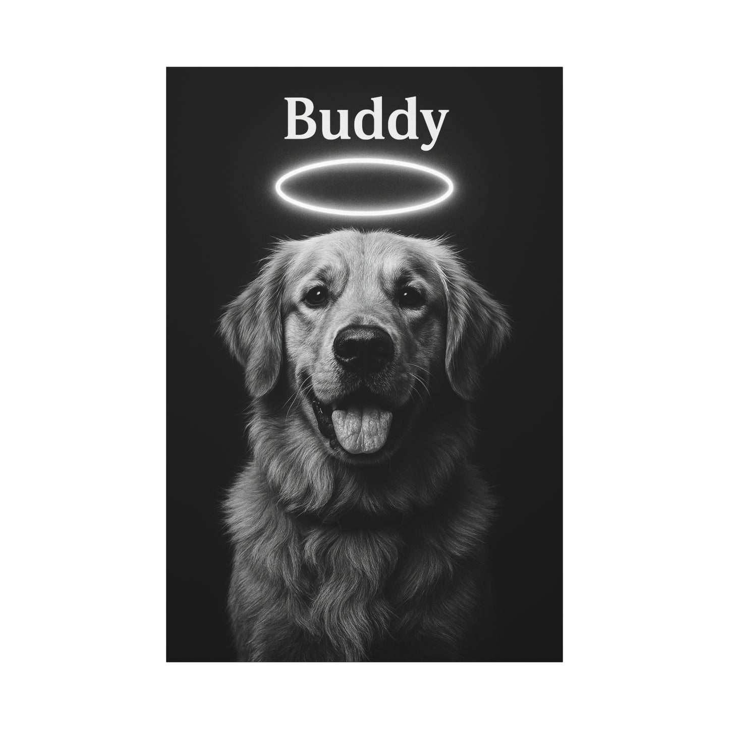Pet-Humor Prints B+W Portrait Canvas
