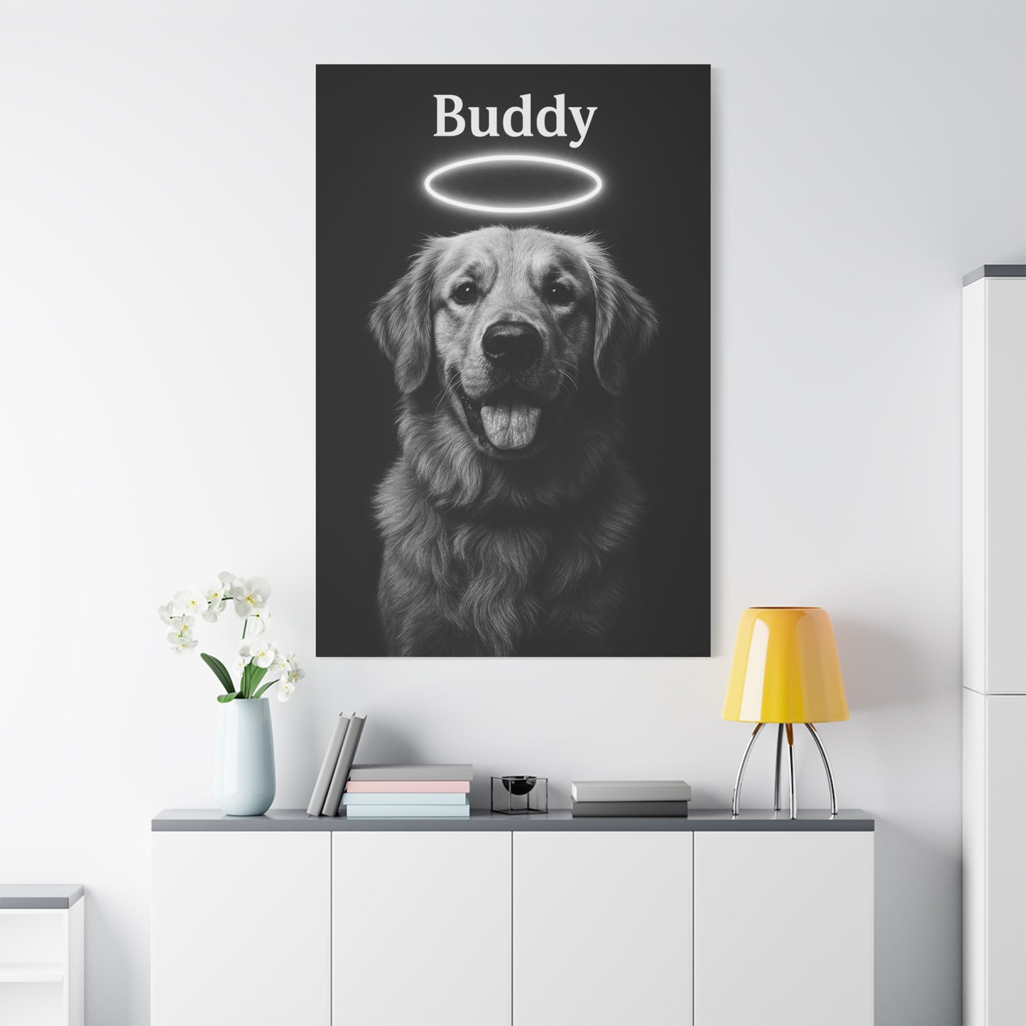 Pet-Humor Prints B+W Portrait Canvas