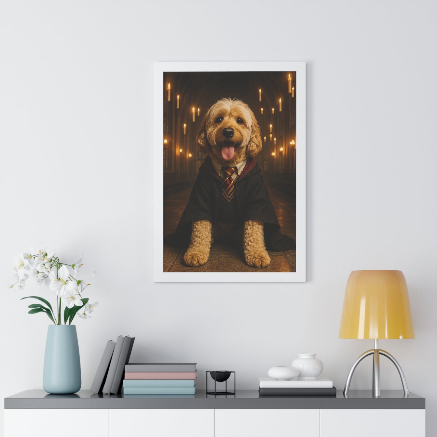 Pet-Humor Prints Pup-Warts Wizard Framed Artwork