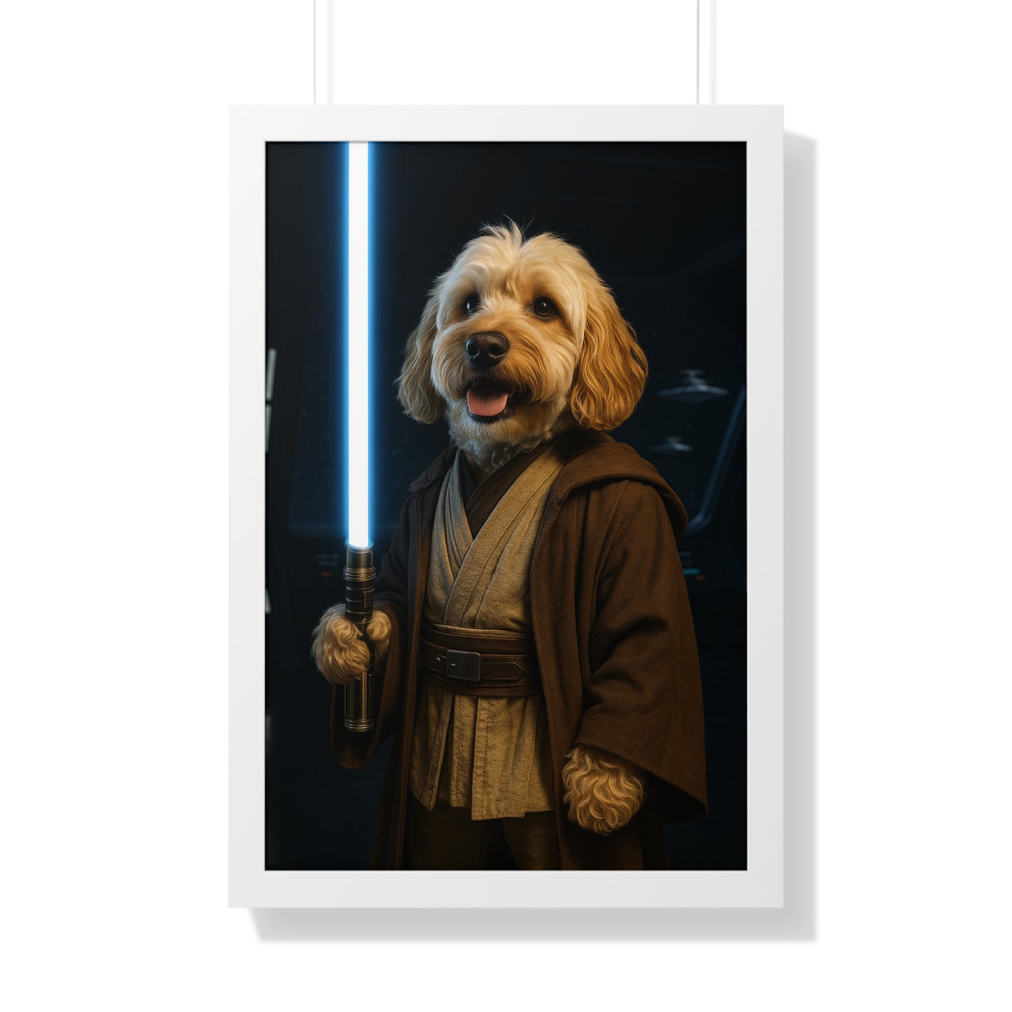 Pet-Humor Prints Obi-Woof Framed Artwork