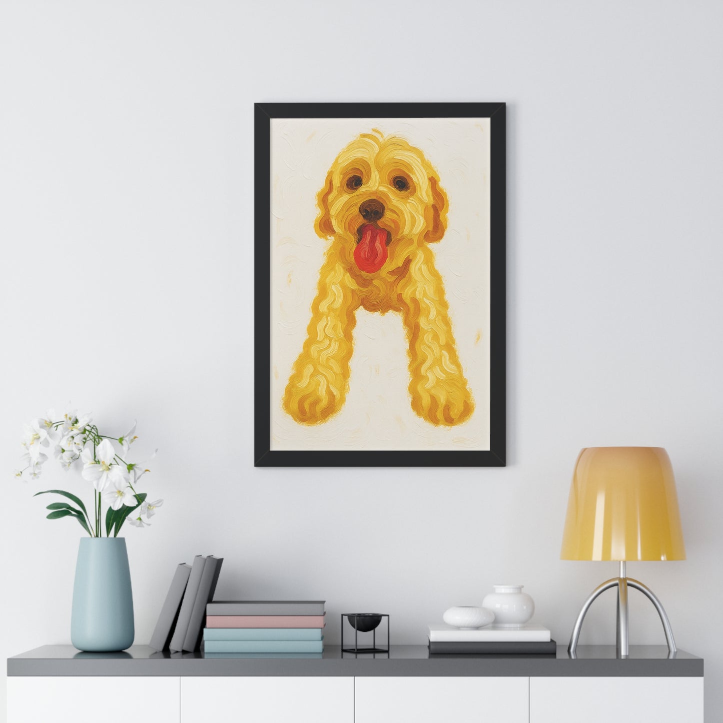 Pet-Humor Prints Painted Portrait Framed Artwork