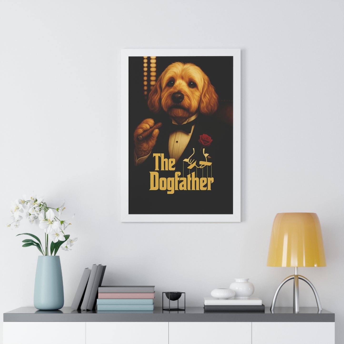 Pet-Humor Prints The Dogfather Framed Artwork
