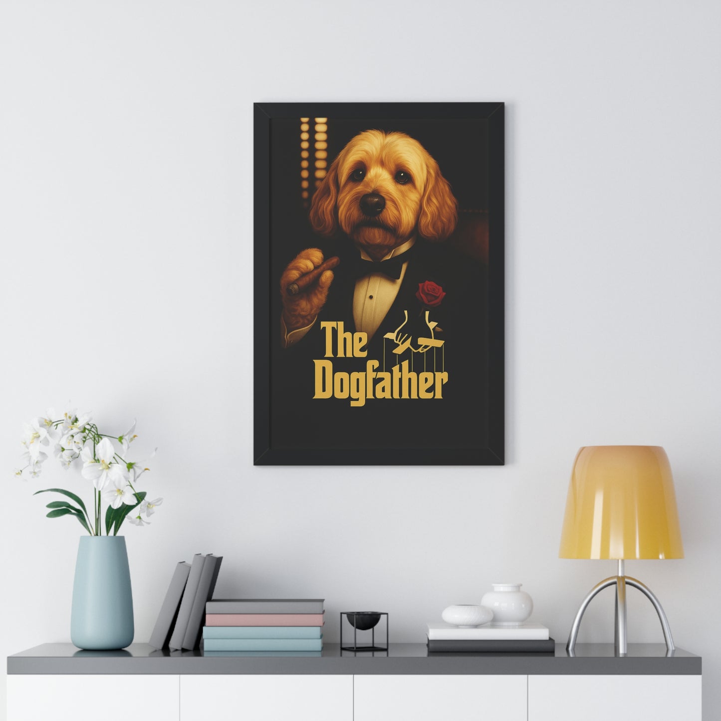 Pet-Humor Prints The Dogfather Framed Artwork