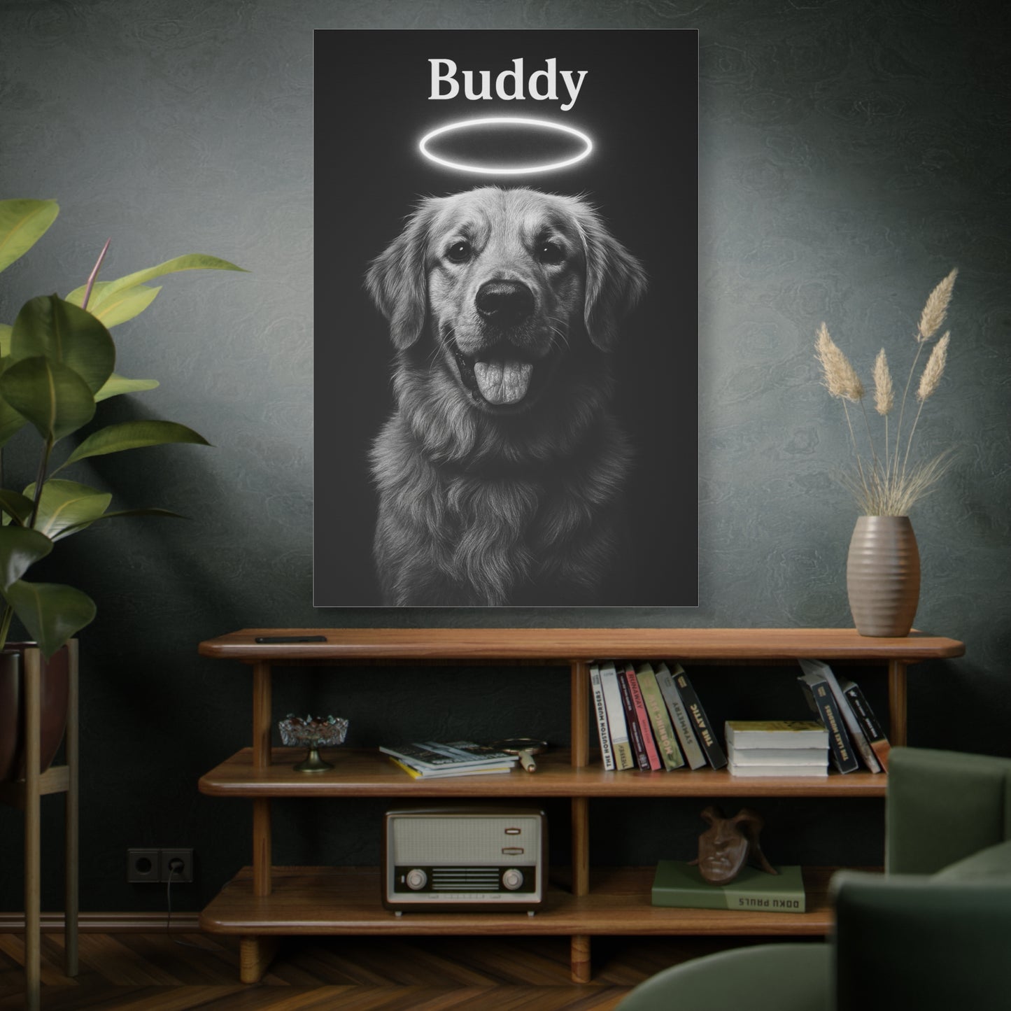 Pet-Humor Prints B+W Portrait Canvas