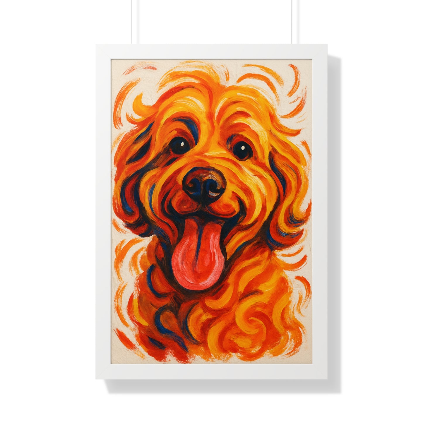 Pet-Humor Prints Abstract Portrait Framed Artwork