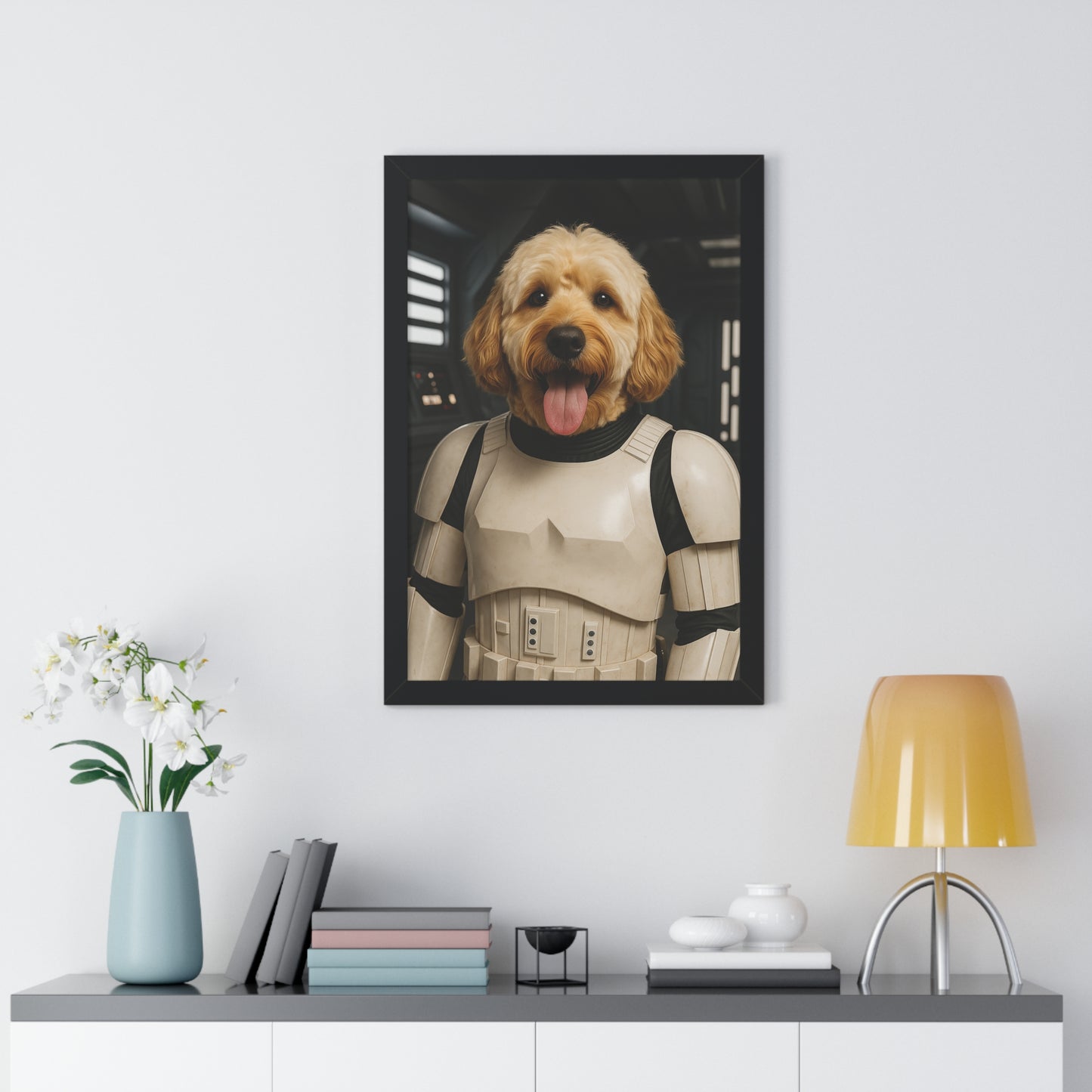 Pet-Humor Prints Storm-Pooper Framed Artwork