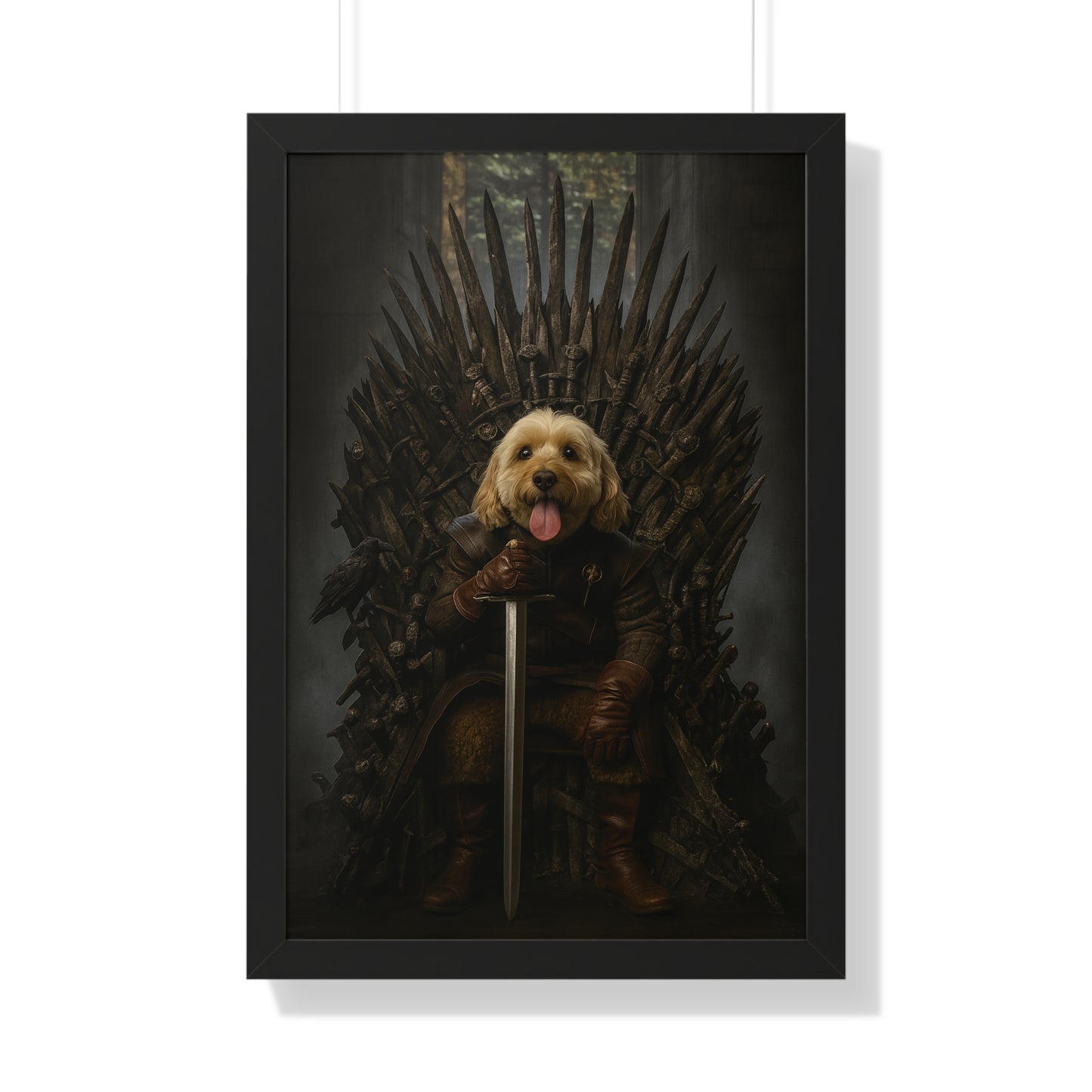Pet-Humor Prints Game of Bones Framed Artwork