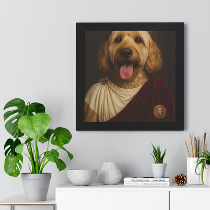 Pet-Humor Prints Emperor Fluff Framed Artwork