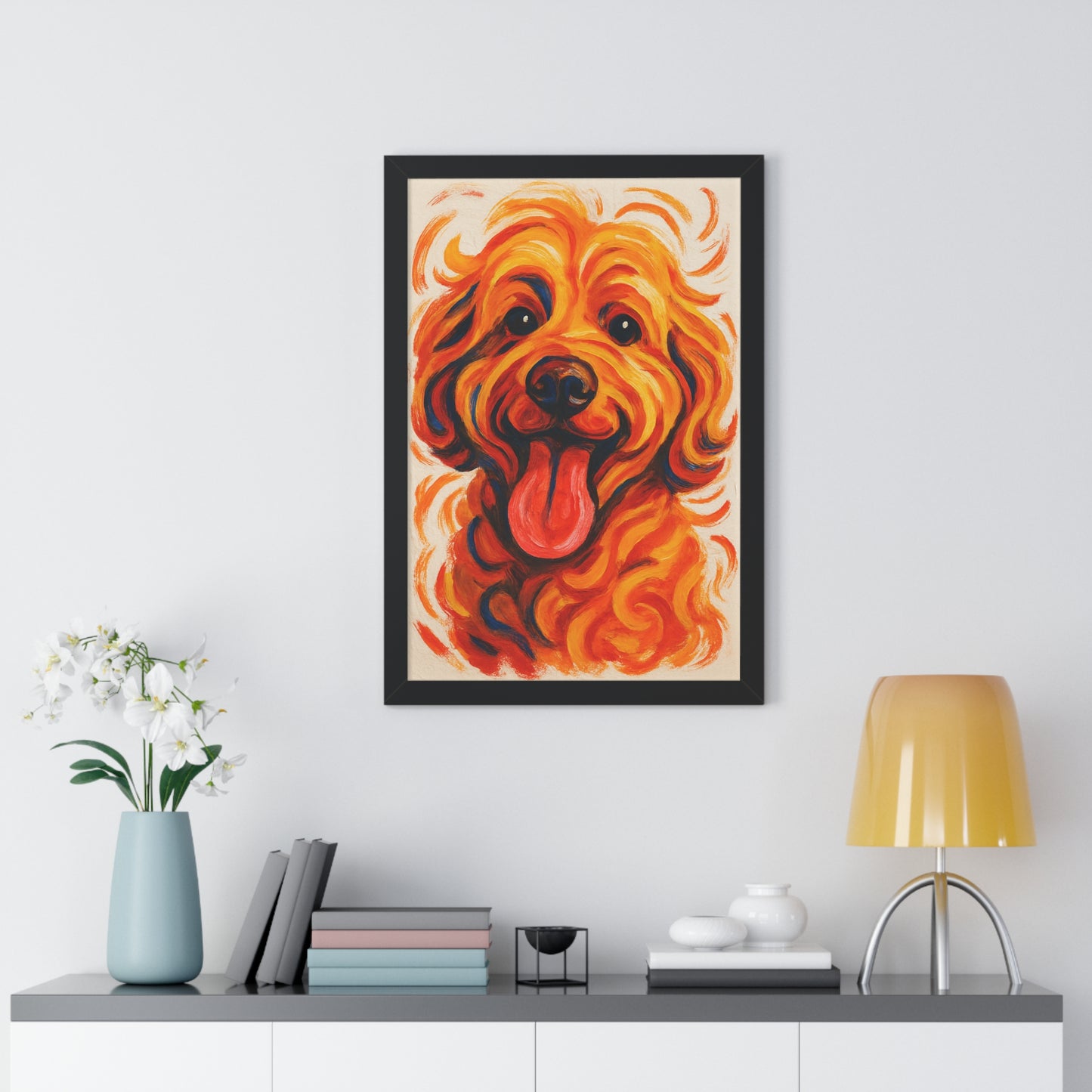 Pet-Humor Prints Abstract Portrait Framed Artwork
