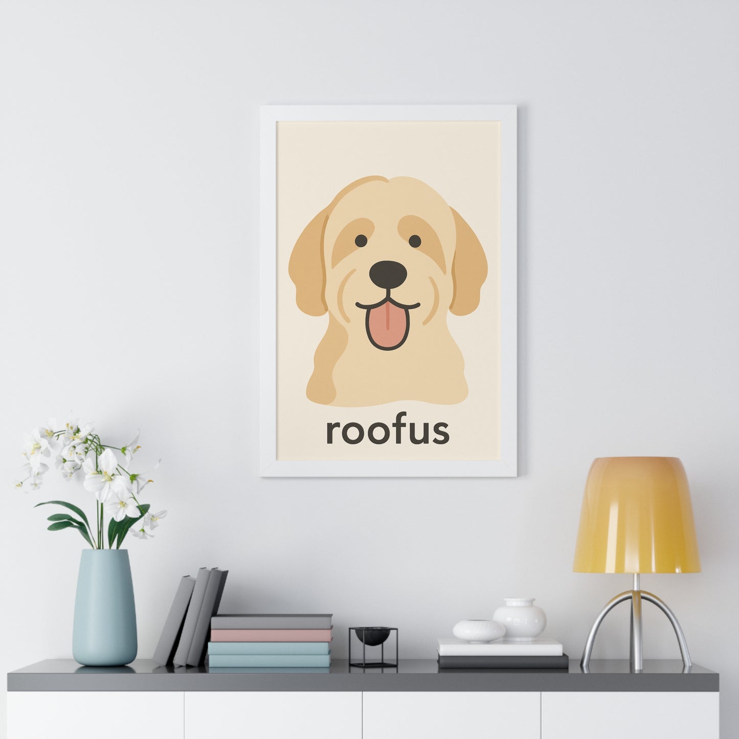 Pet-Humor Prints Minimalist Portrait Framed Artwork