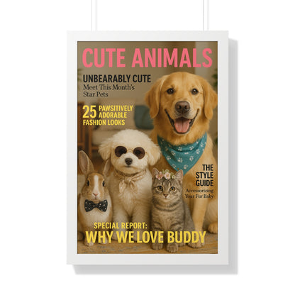 Pet-Humor Prints Magazine Cover Framed Artwork