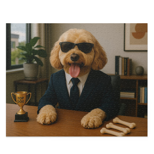 Pet-Humor Prints Top Dog CEO Puzzle (120, 252, 500-Piece)