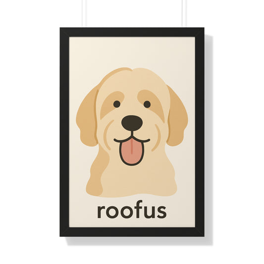 Pet-Humor Prints Minimalist Portrait Framed Artwork