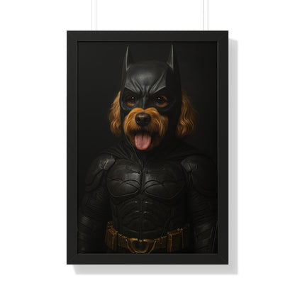 Pet-Humor Prints The Bark Knight Framed Artwork