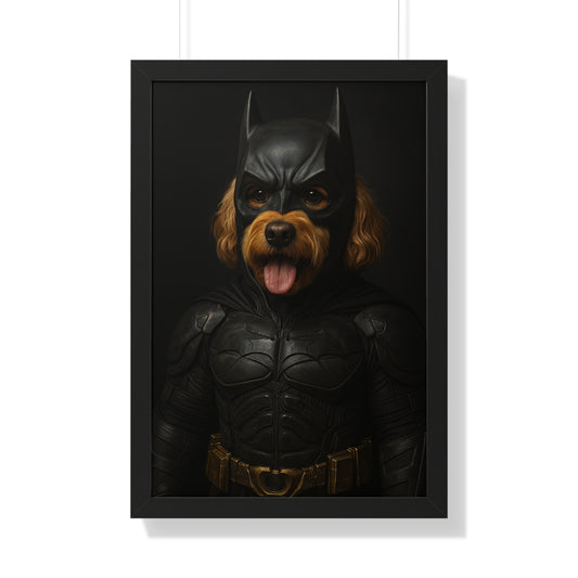 Pet-Humor Prints The Bark Knight Framed Artwork