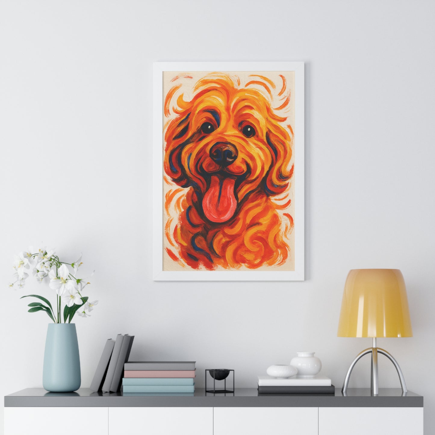 Pet-Humor Prints Abstract Portrait Framed Artwork