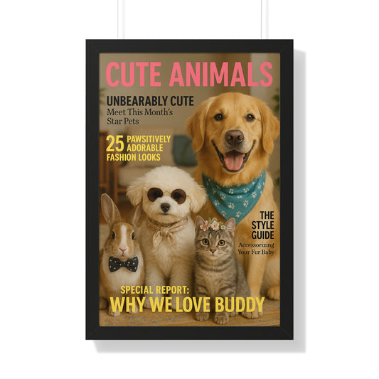 Pet-Humor Prints Magazine Cover Framed Artwork