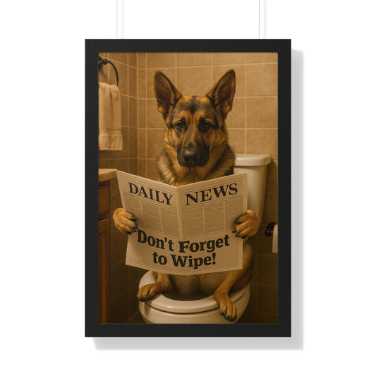Pet-Humor Prints Toilet Time Terrier Framed Artwork
