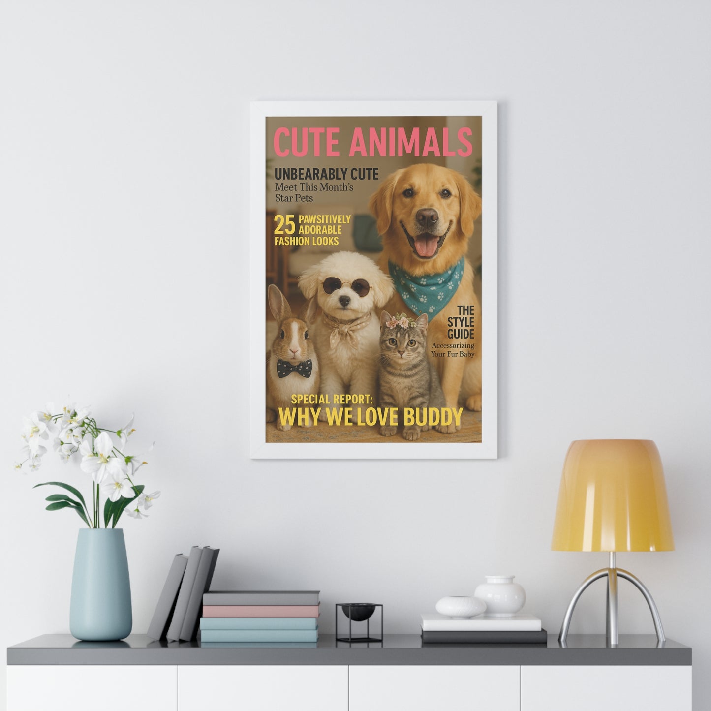 Pet-Humor Prints Magazine Cover Framed Artwork