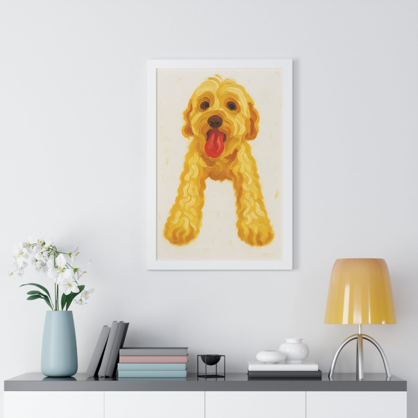 Pet-Humor Prints Painted Portrait Framed Artwork
