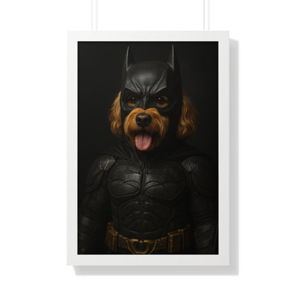 Pet-Humor Prints The Bark Knight Framed Artwork