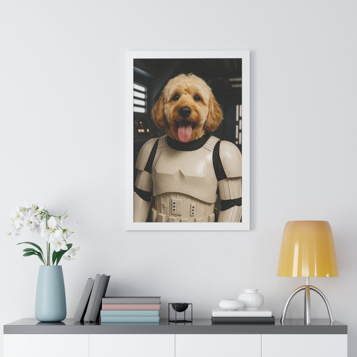 Pet-Humor Prints Storm-Pooper Framed Artwork