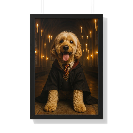 Pet-Humor Prints Pup-Warts Wizard Framed Artwork