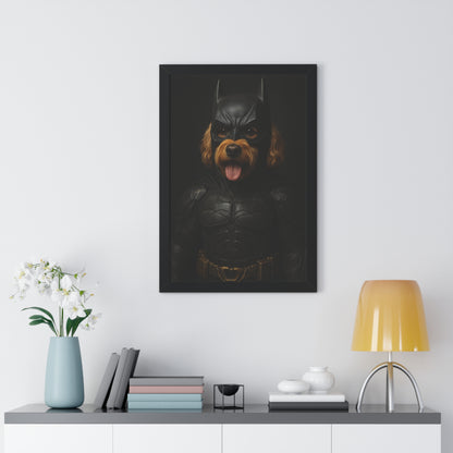 Pet-Humor Prints The Bark Knight Framed Artwork