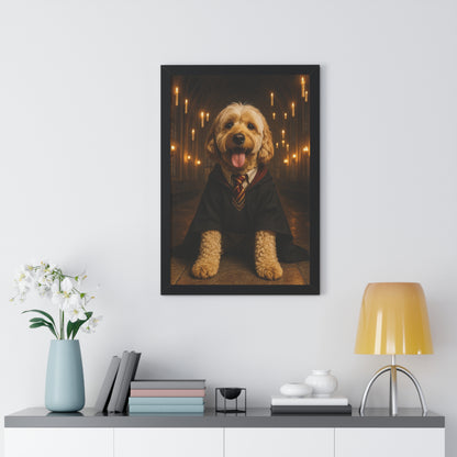 Pet-Humor Prints Pup-Warts Wizard Framed Artwork